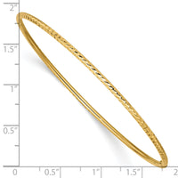 10k 2mm Diamond-cut Tube Slip-on Bangle-10DB486