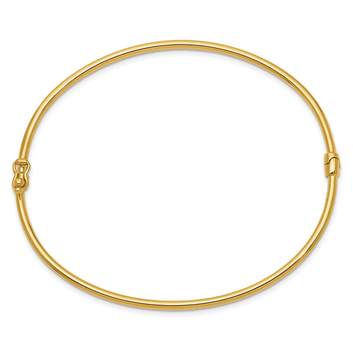 10k Hinged Bangle Bracelet-10DB495