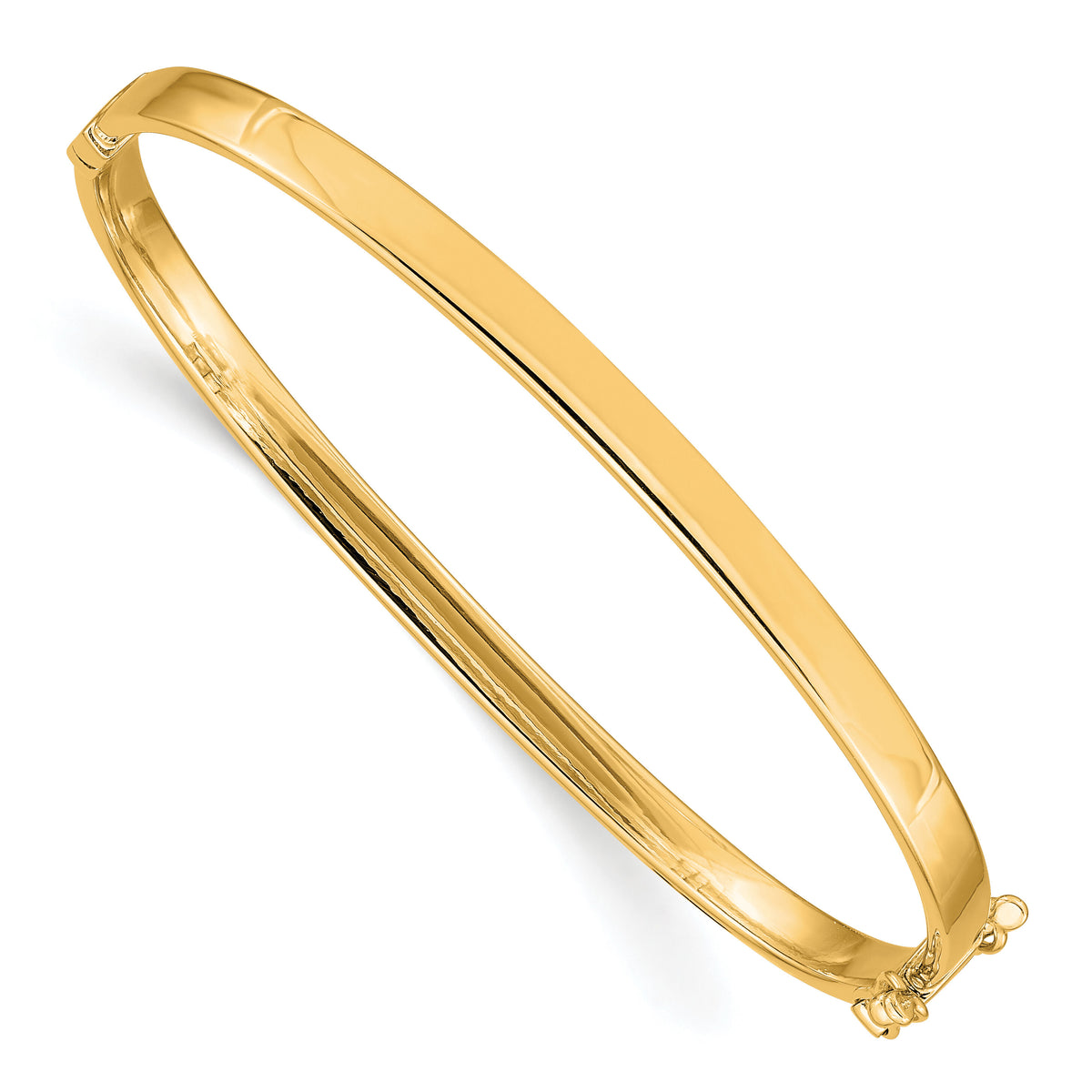 10k 4mm Hinged Bangle-10DB499Y