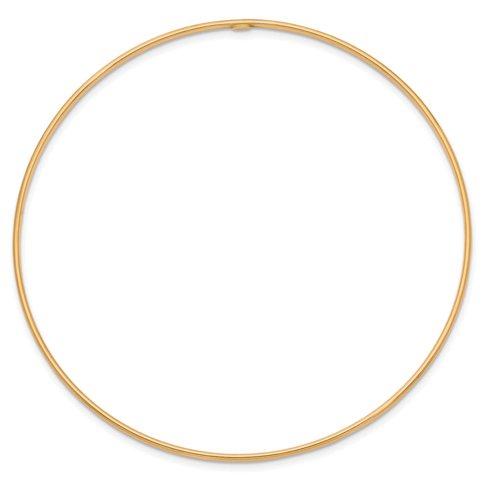 10k 1.5mm Polished Slip-on Bangle Bracelet-10DB538