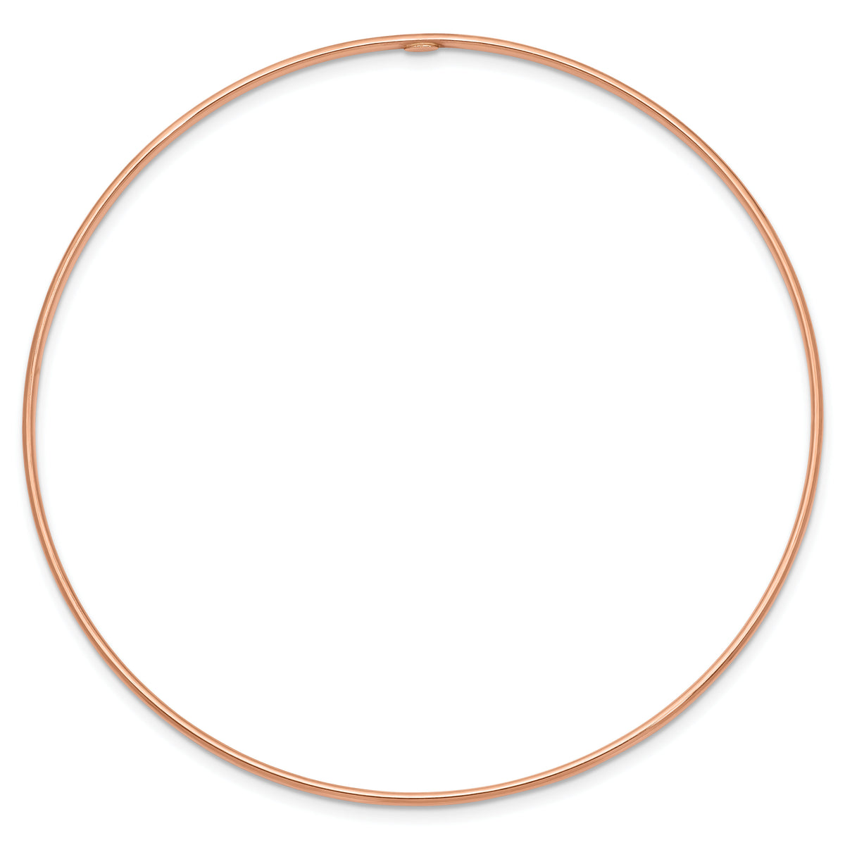 10k 1.5mm Rose Gold Polished Slip-on Bangle Bracelet-10DB539