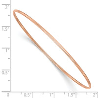10k 1.5mm Rose Gold Polished Slip-on Bangle Bracelet-10DB539