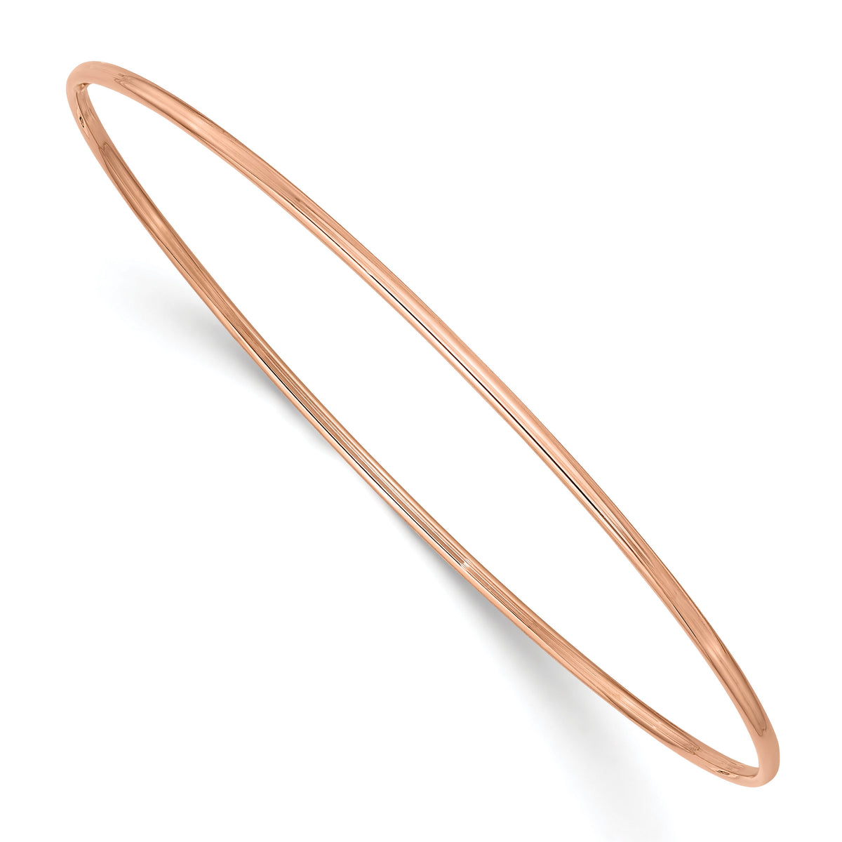 10k 1.5mm Rose Gold Polished Slip-on Bangle Bracelet-10DB539