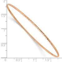 10k 1.5mm Rose Gold Diamond-Cut Slip-on Bangle Bracelet-10DB545