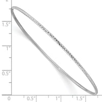 10k 1.5mm White Gold Diamond-Cut Slip-on Bangle Bracelet-10DB546