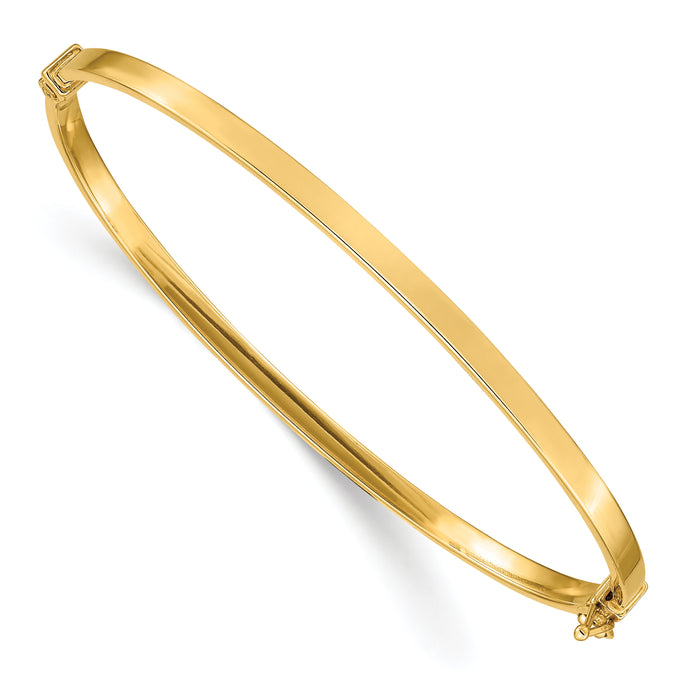 10k Polished Hinged Bangle Bracelet-10DB615