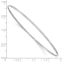 10k White Gold 1.5mm Polished Slip-on Bangle Bracelet-10DB631