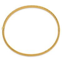 10k 3/16 Textured Hinged Bangle-10DB652