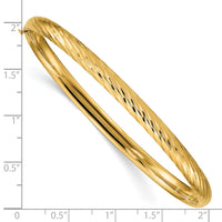 10k 3/16 Textured Hinged Bangle-10DB652