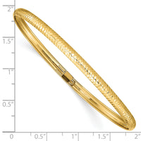 10k Textured Flexible Bangle-10DB695