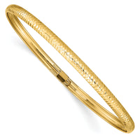 10k Textured Flexible Bangle-10DB695