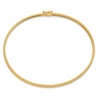 10k Hexagonal Design Diamond-cut Flexible Bangle-10DB696
