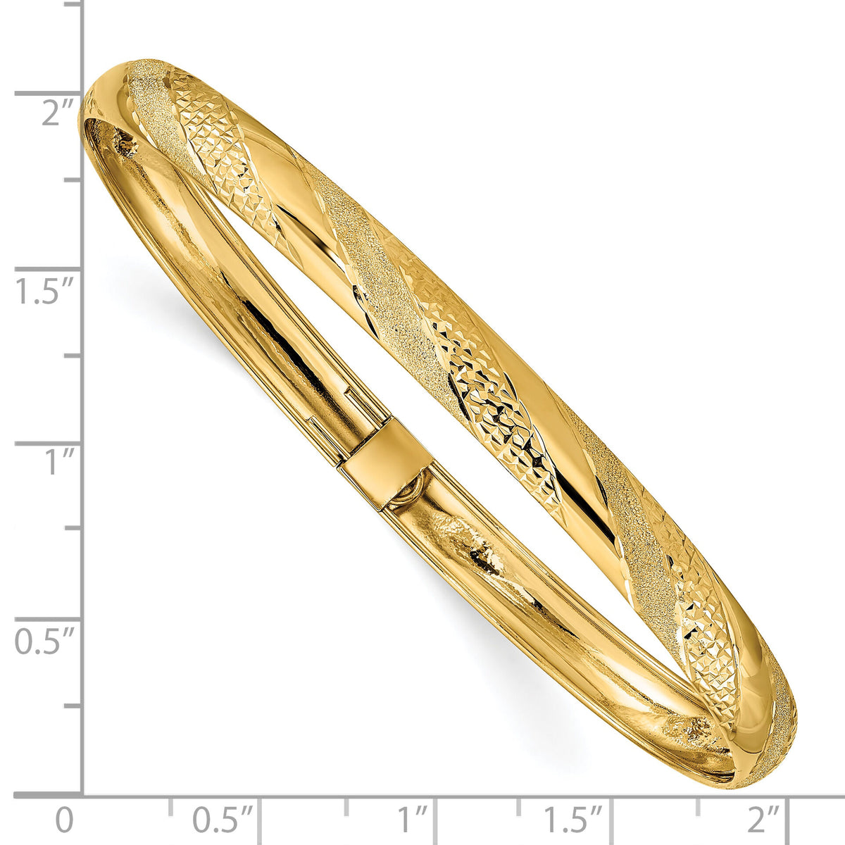 10k Twisted Diamond-cut Flexible Bangle-10DB697