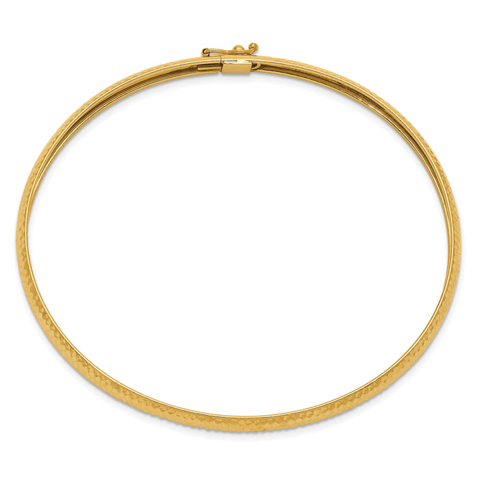 10k Textured Flexible Bangle-10DB698