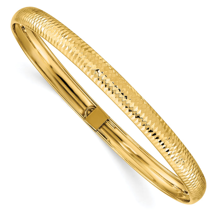 10k Textured Flexible Bangle-10DB698