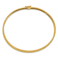 10k Hexagonal Design Diamond-cut Flexible Bangle-10DB699