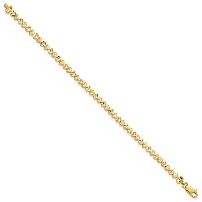 10k Heart Bracelet-10DC20-7