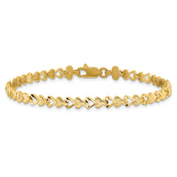 10k Heart Bracelet-10DC20-7