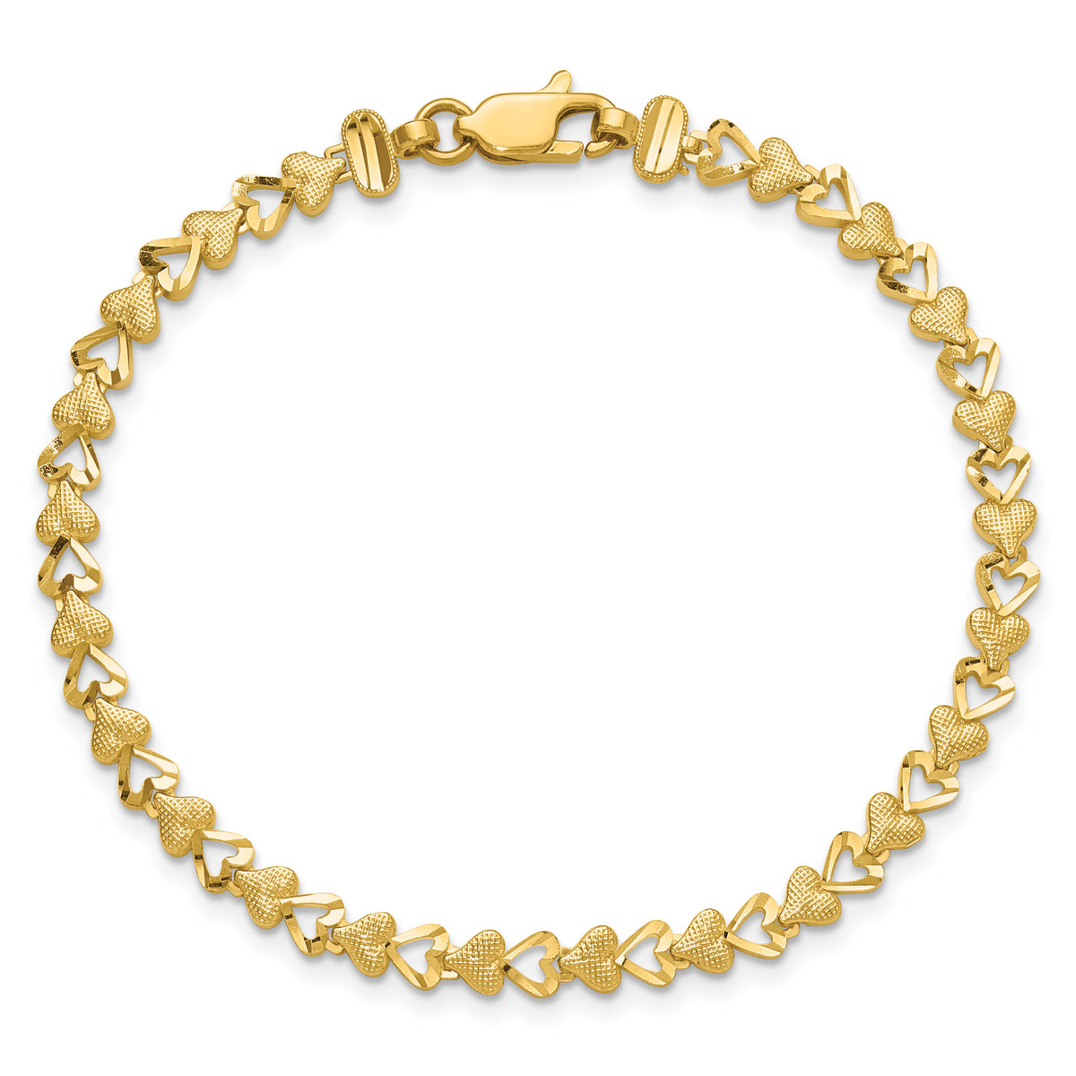 10k Heart Bracelet-10DC20-7