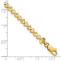 10k Heart Bracelet-10DC20-7