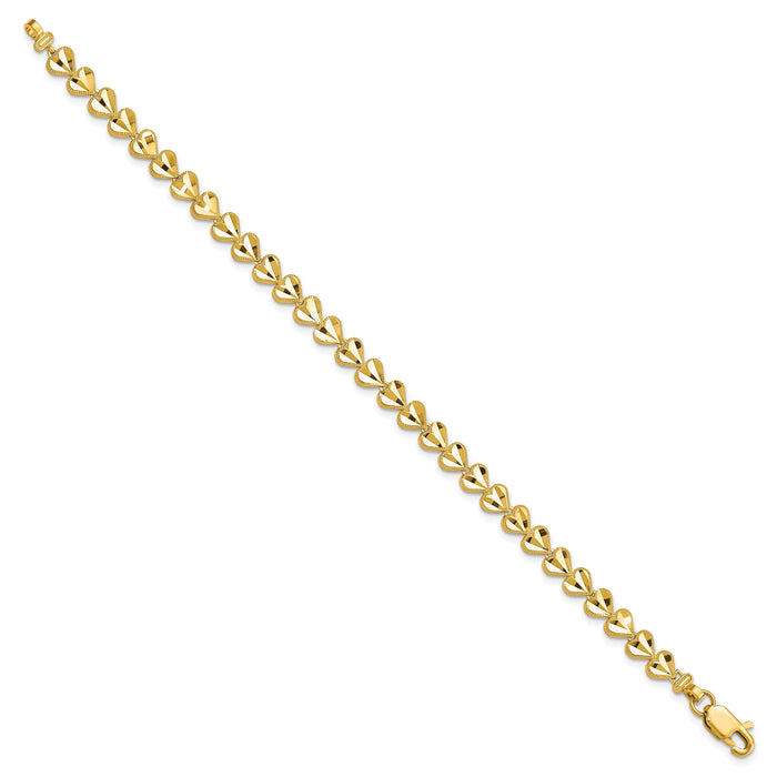 10k HEART Bracelet-10DC29-7