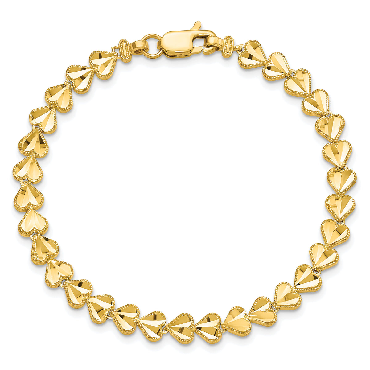 10k HEART Bracelet-10DC29-7