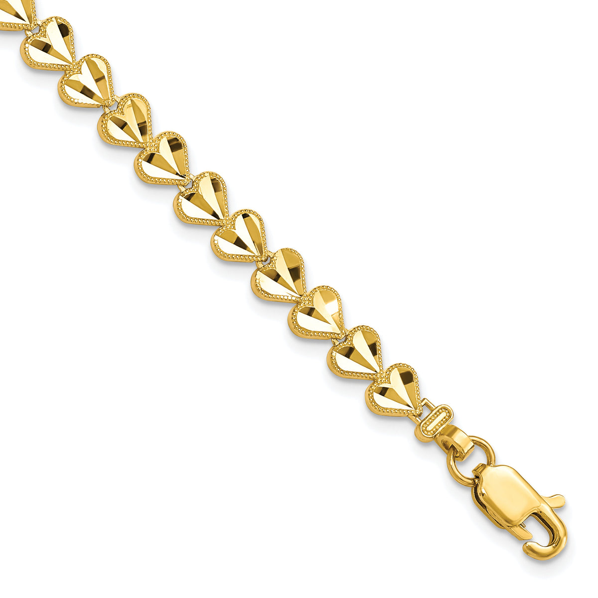 10k HEART Bracelet-10DC29-7