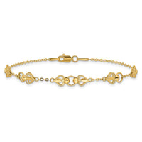10k Polished Heart 7.5in Bracelet-10DC40-7.5