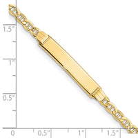 10k Semi-solid Anchor Link ID Bracelet-10DCID105-8