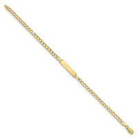 10k Semi-solid Curb Link ID Bracelet-10DCID138-8
