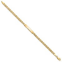 10k Semi-solid Anchor Link ID Bracelet-10DCID139-6