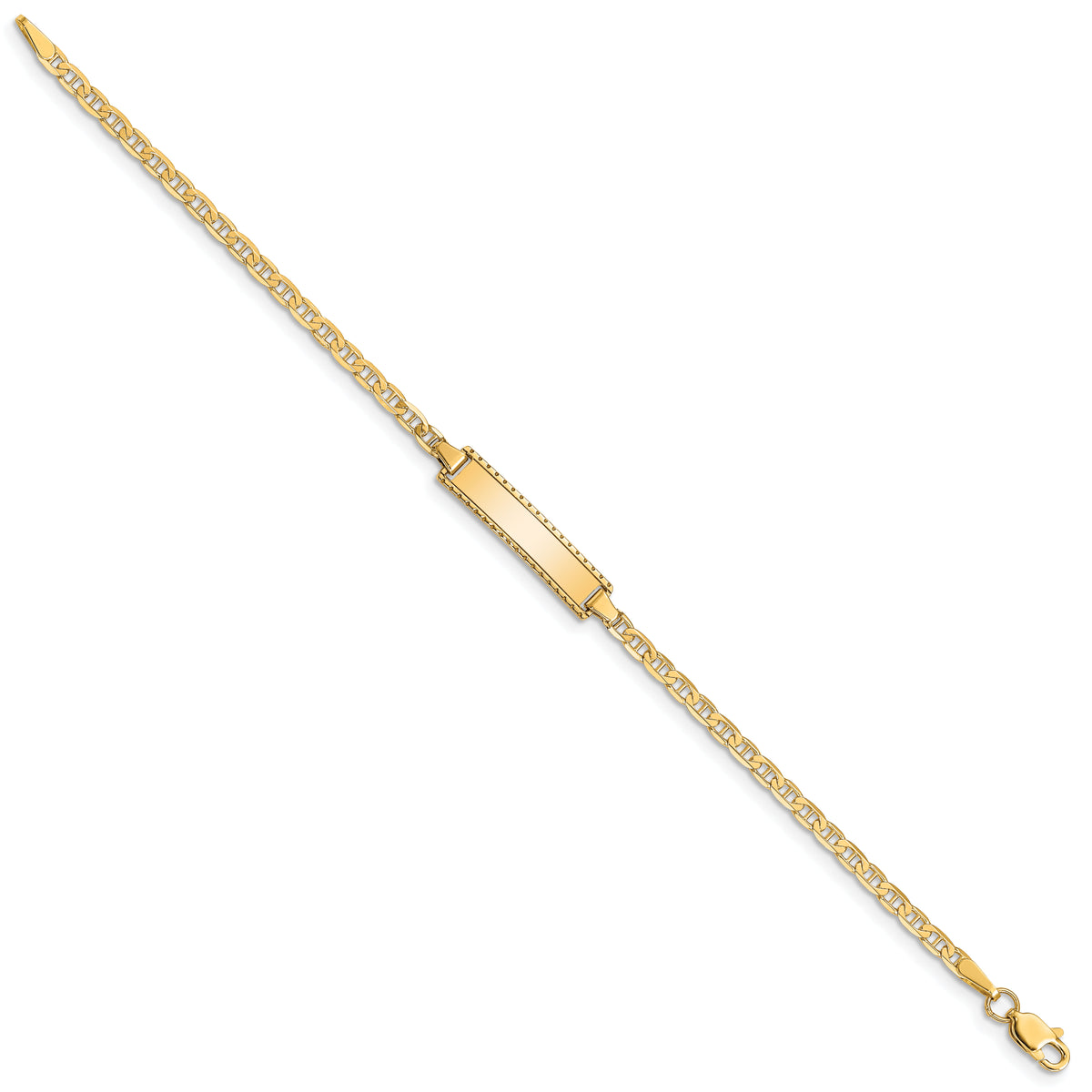 10k Flat Anchor Link ID Bracelet-10DCID86-6