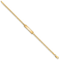 10k Flat Anchor Link ID Bracelet-10DCID86-6
