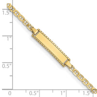 10k Flat Anchor Link ID Bracelet-10DCID86-6