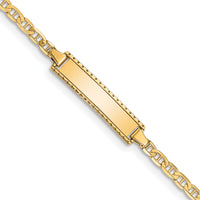 10k Flat Anchor Link ID Bracelet-10DCID86-6