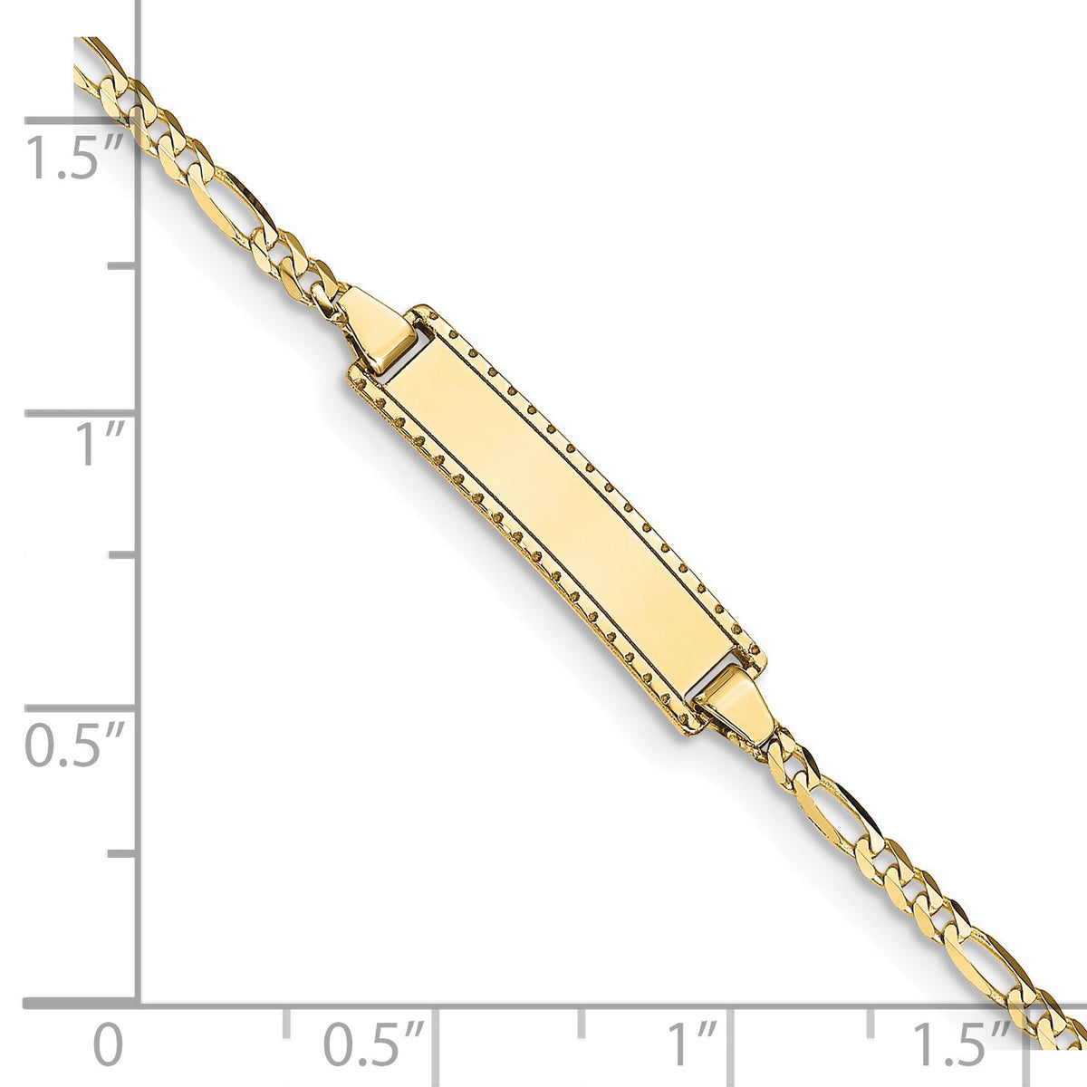 10k Figaro Link ID Bracelet-10DCID87-6
