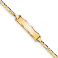 10k Figaro Link ID Bracelet-10DCID87-6