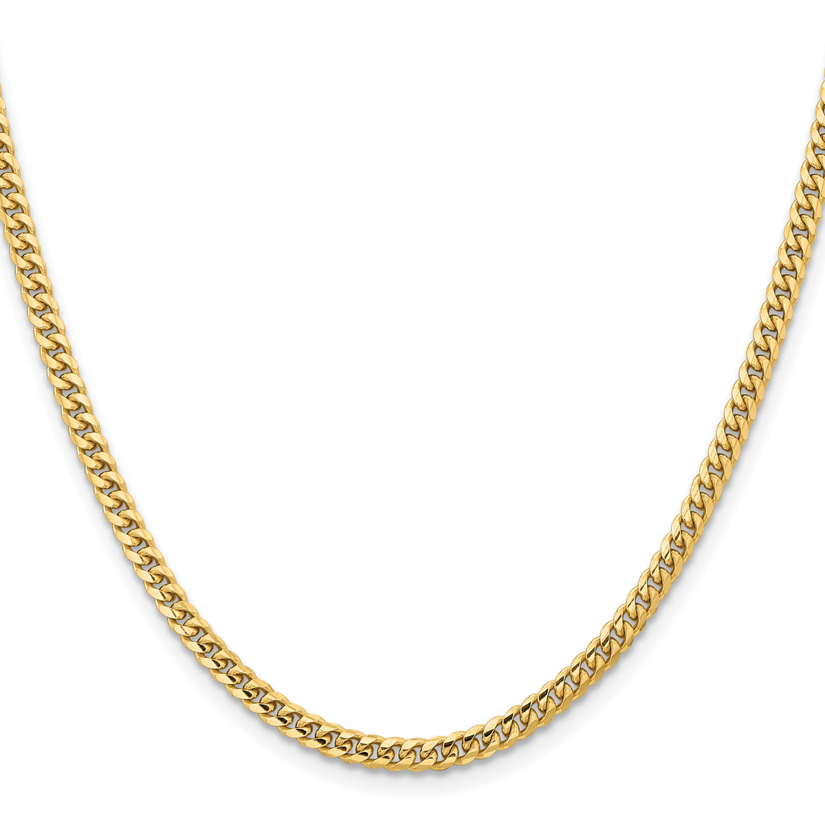10K 3.5mm Solid Miami Cuban Chain-10DCU100-22