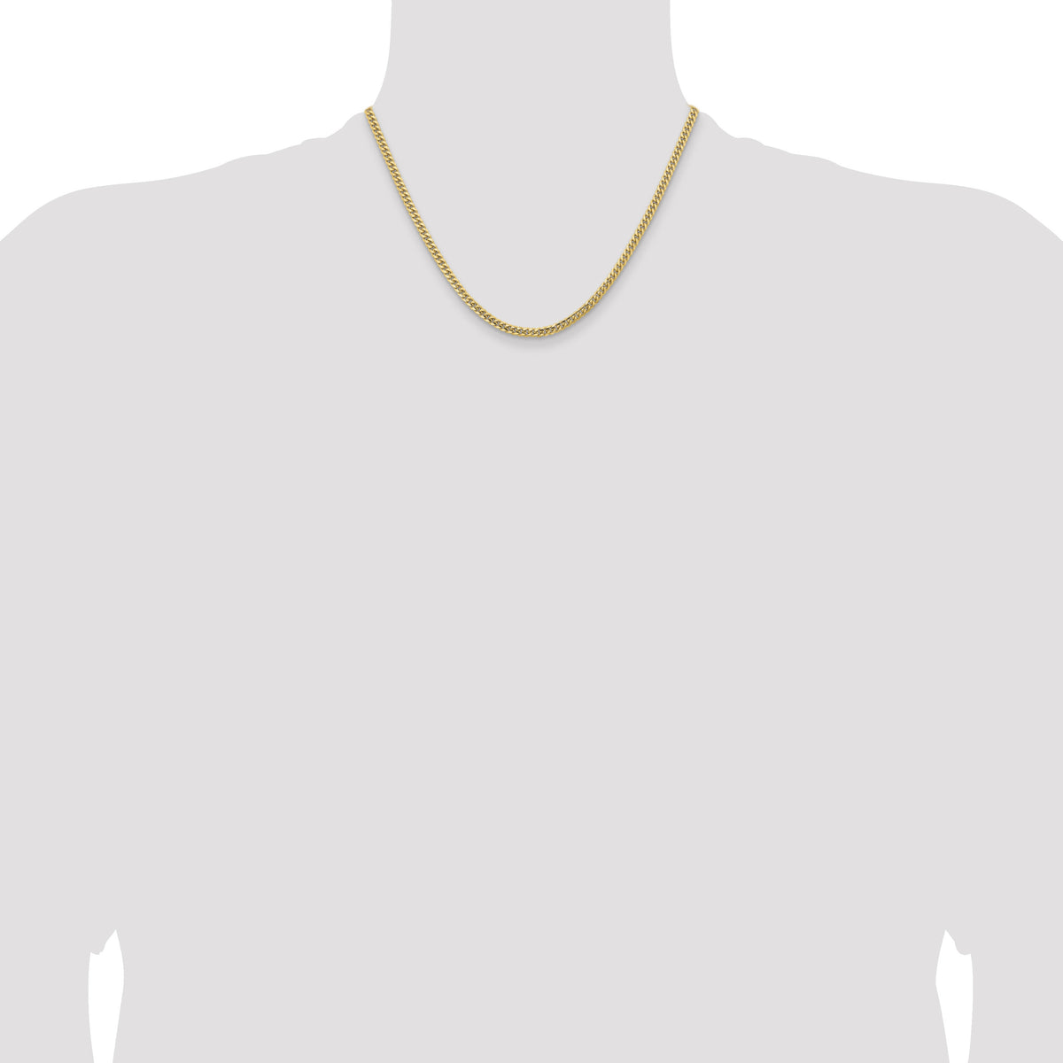 10K 3.5mm Solid Miami Cuban Chain-10DCU100-18