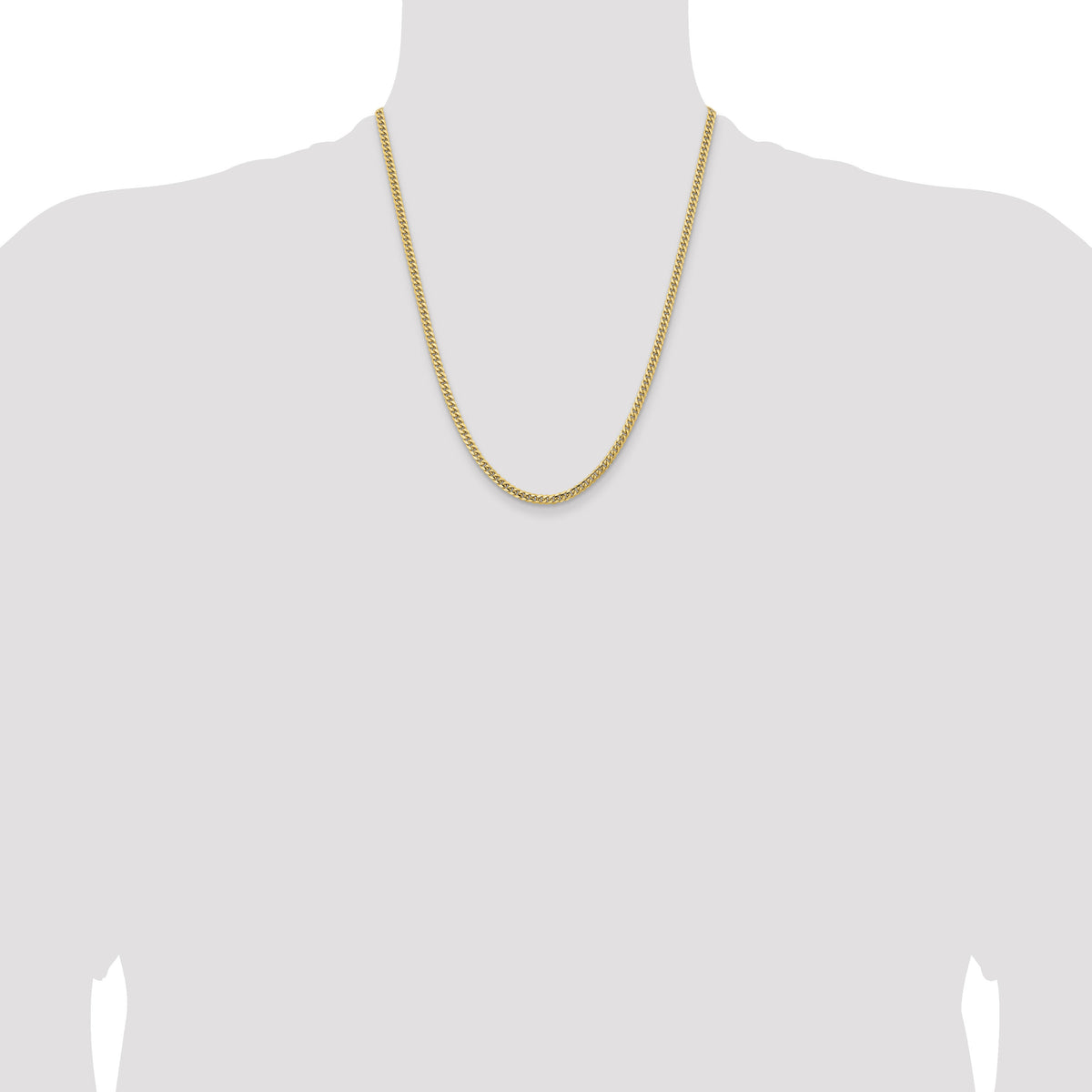 10K 3.5mm Solid Miami Cuban Chain-10DCU100-22