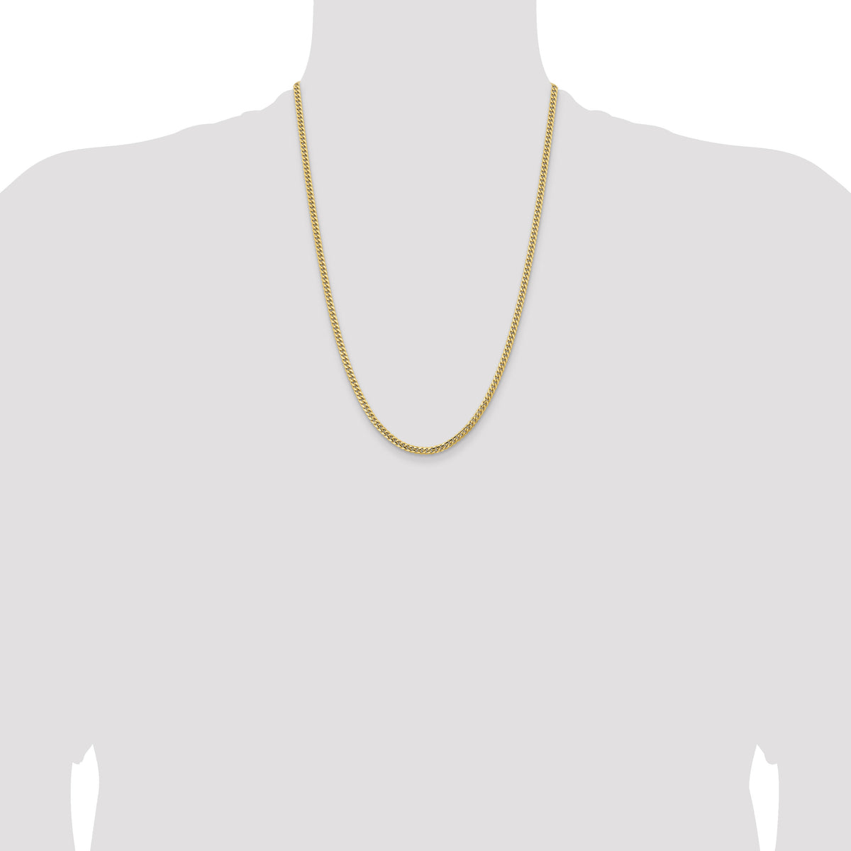 10K 3.5mm Solid Miami Cuban Chain-10DCU100-24