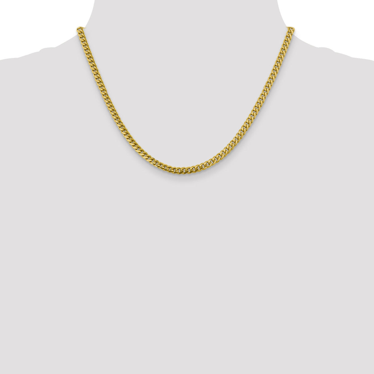 10K 4.25mm Solid Miami Cuban Chain-10DCU120-18