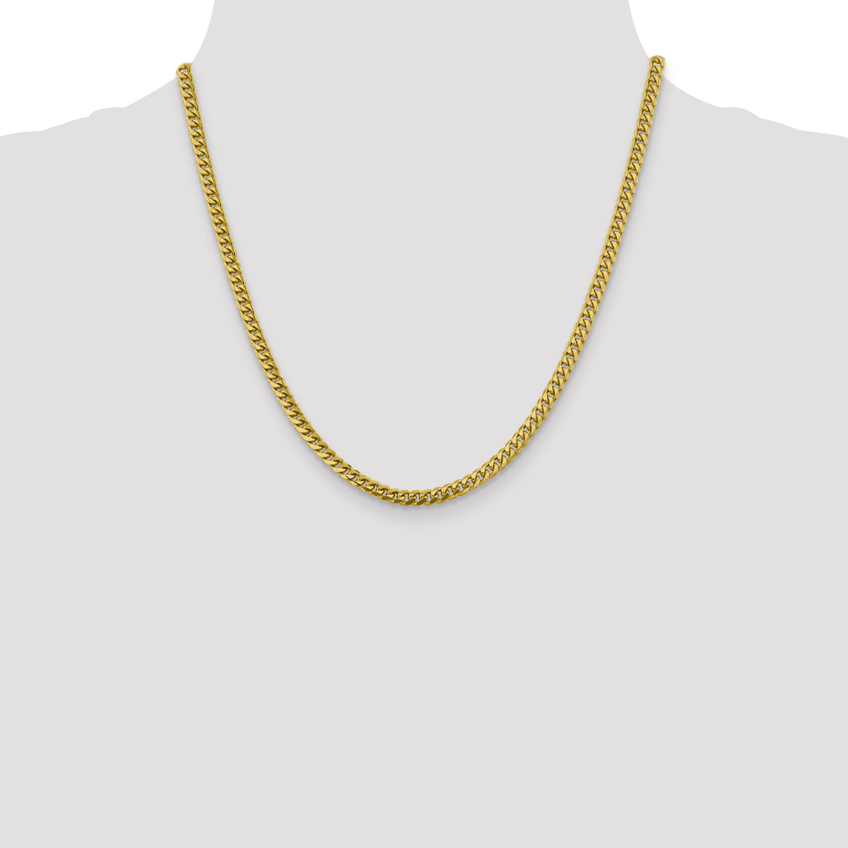 10K 4.25mm Solid Miami Cuban Chain-10DCU120-20