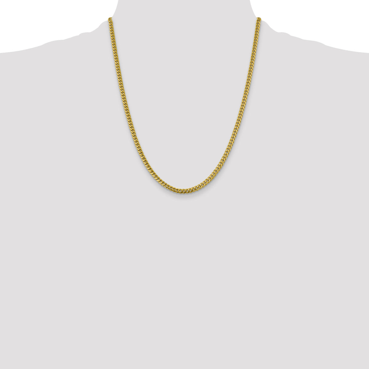 10K 4.25mm Solid Miami Cuban Chain-10DCU120-22
