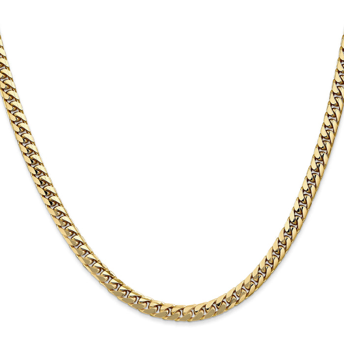 10K 4.3mm Solid Miami Cuban Chain-10DCU140-20