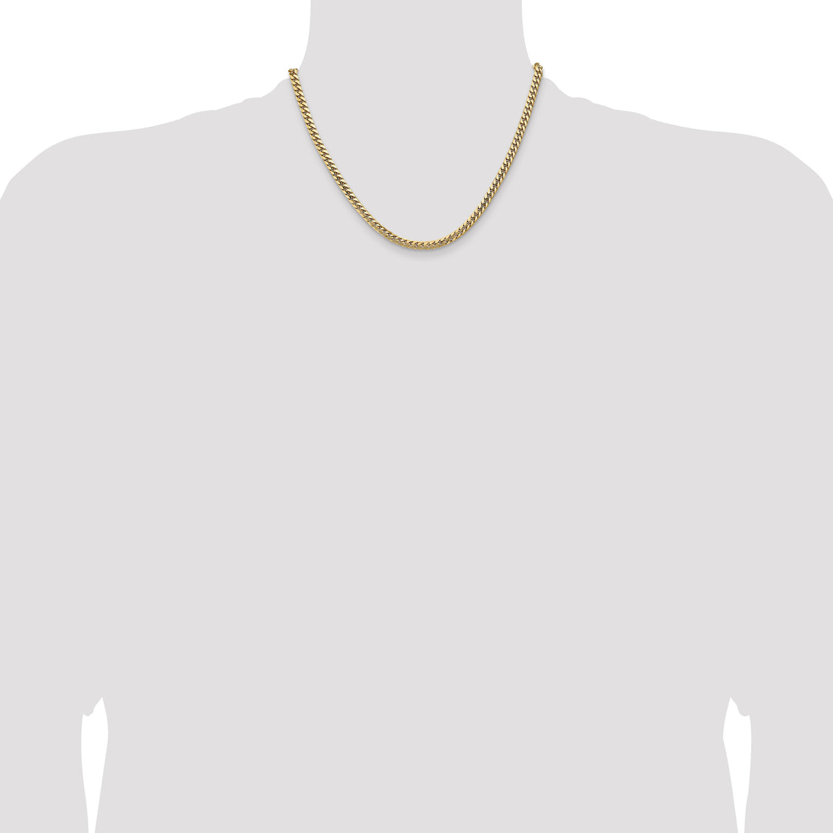 10K 4.3mm Solid Miami Cuban Chain-10DCU140-18