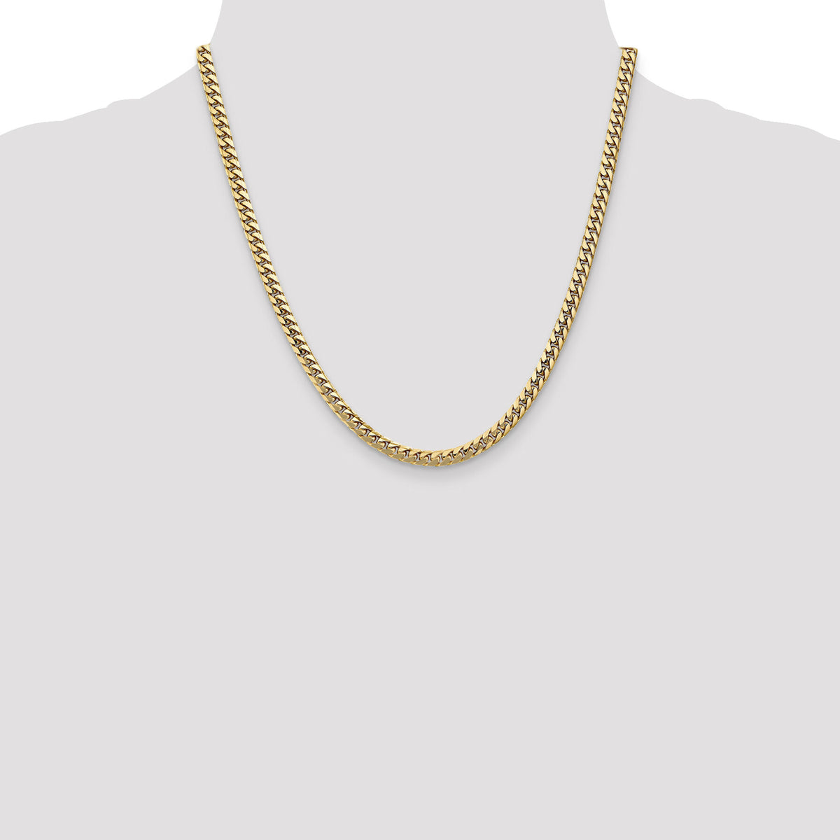 10K 4.3mm Solid Miami Cuban Chain-10DCU140-20