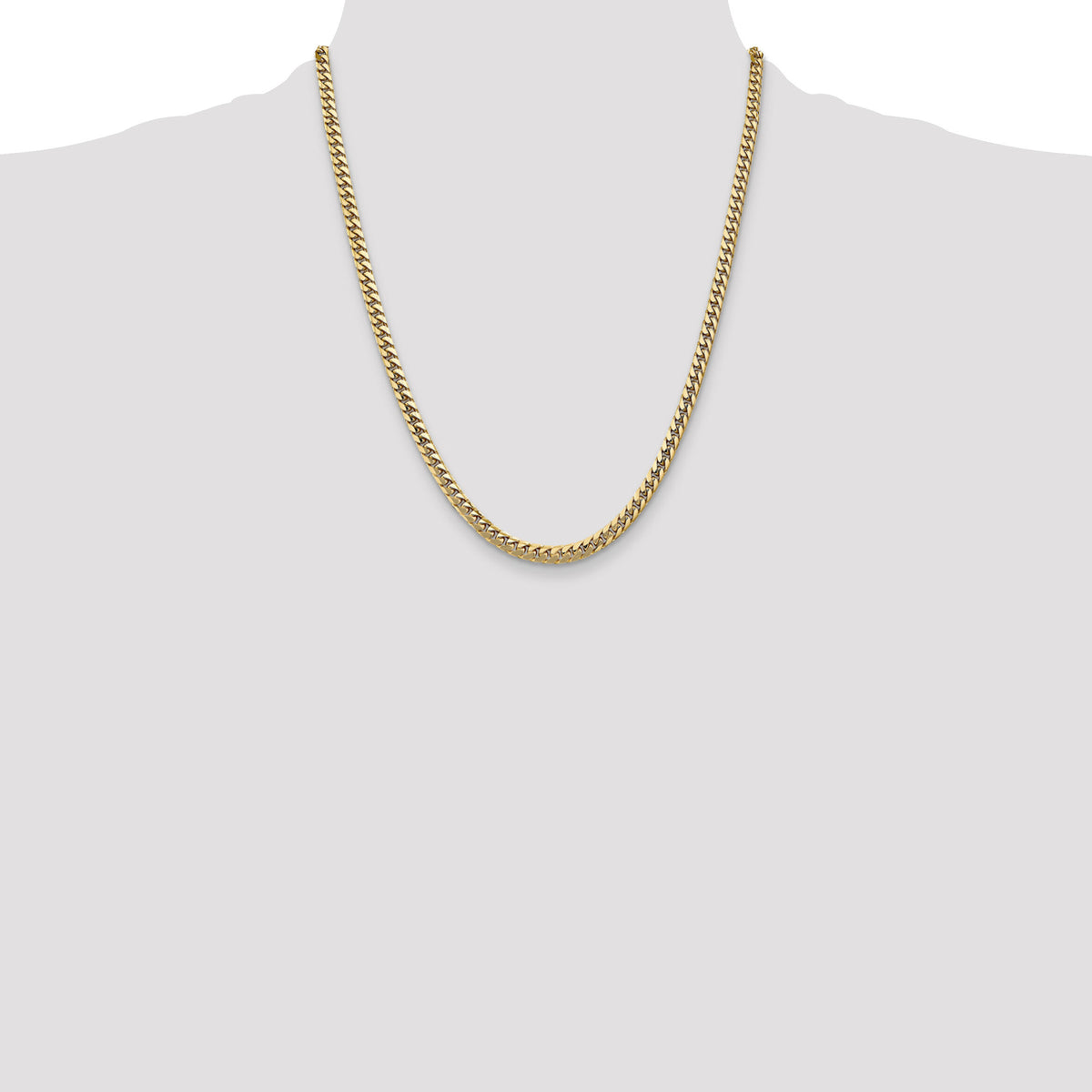 10K 4.3mm Solid Miami Cuban Chain-10DCU140-22