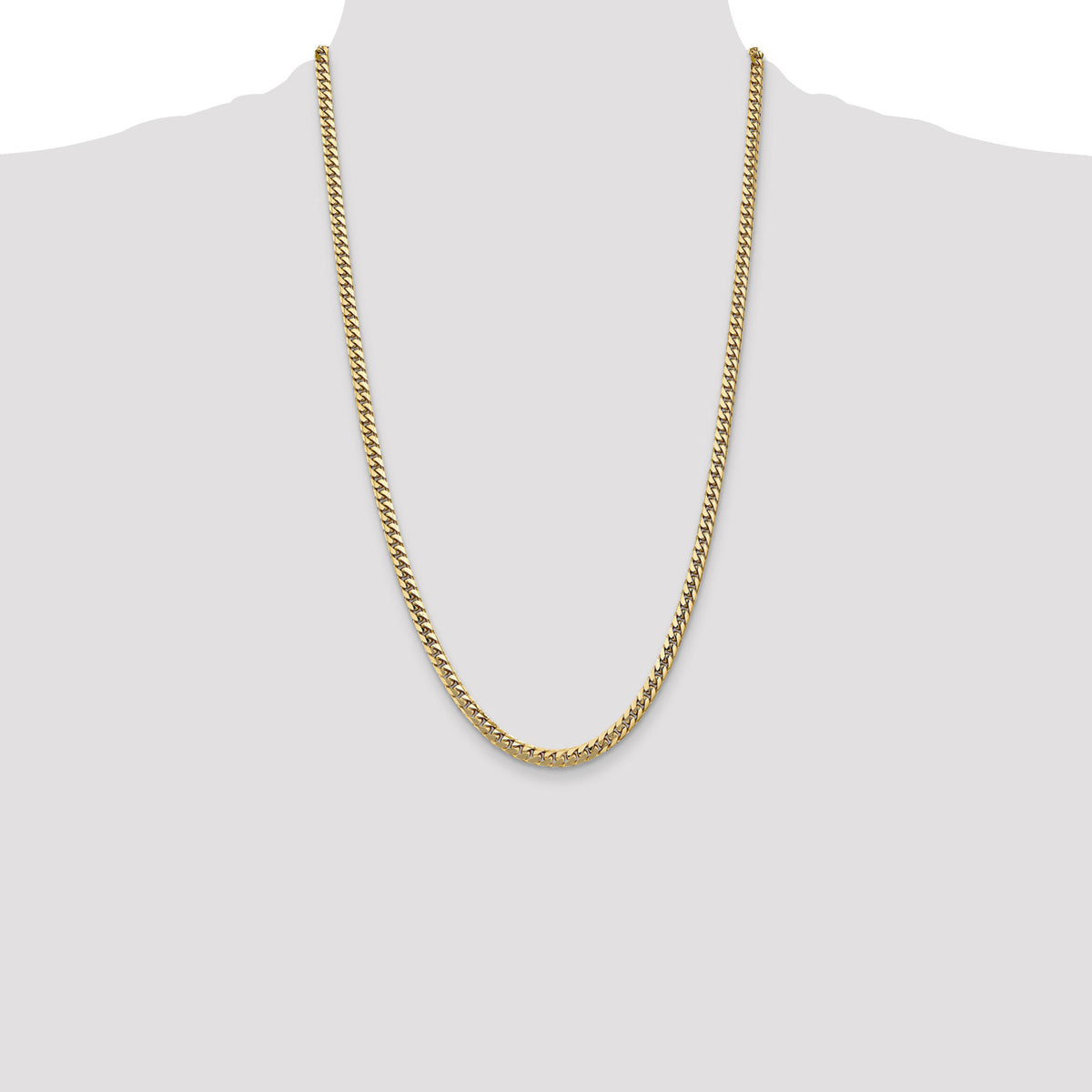 10K 4.3mm Solid Miami Cuban Chain-10DCU140-26