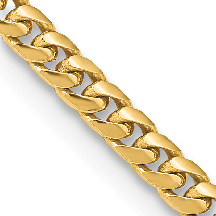10K 4.3mm Solid Miami Cuban Chain-10DCU140-22